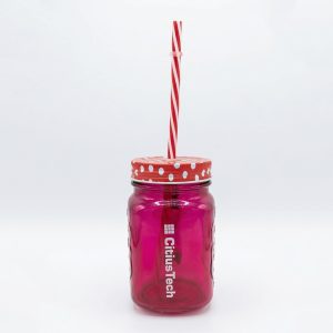Mason Jar Style Straw Tumbler – 400ml
